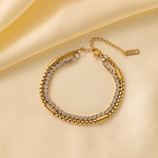 Double layered bracelet